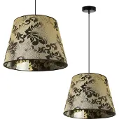 Light11 HOME Suspension, lustre, abat-jour, motif doré