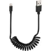 Lampa Câble Spiralé USB-A vers Lightning Noir 1 m