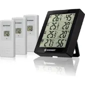 Bresser Thermohygromètre Quadro - Thermohygromètre pour 4 points de mesure