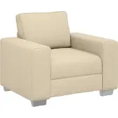 vidaXL Fauteuil canapé crème 100 cm en tissu