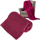 Teesa Couverture en laine 150x200 cm - pourpre (200 x 150 cm)