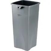 Rubbermaid Corbeille Untouchable, sans logo de recyclage, 87 litres, grise
