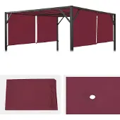 MCW Toile de rechange pour toit de pergola Beja 3x4m