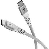Goobay Câble textile USB-C vers USB-C avec connecteurs métalliques, 1