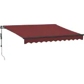 vidaXL Store automatique avec LEDs rouge vin 300x250 cm