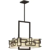 Elstead Lighting Lanza Lampe à suspendre E27 triple bronze huilé (E27)