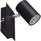 Kanlux S.A. Applique murale/plafonnier LED EVALO 10 W, GU10, intensité variable, noir/argent, IP20