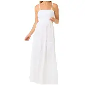 Rip Curl Premium Surf Sleeveless Long Dress Blanc M Femme