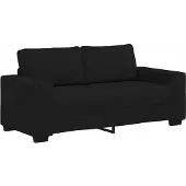 vidaXL Canapé 2 places Noir 180x77x82 cm Tissu