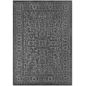 Hanse Home Tapis , intérieur et extérieur, résistant aux intempéries, robuste, réversible, modèle Kona, noir et blanc - 200x290 cm