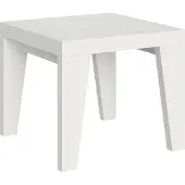 Itamoby Table Extensible 90X90/246 Cm Naxy Frêne Blanc