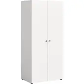 Ebuy24 Darwin armoire de rangement 2 portes blanches.