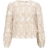 Object Mya Re Long Sleeve Blouse Beige 36 Femme