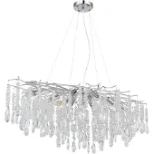 Globo Lampe suspendue Kinga Gris argenté 120cm