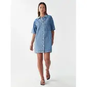 St MRLO Robe-chemise 'DENIM SHIRT DRESS' bleu