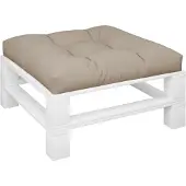 vidaXL Coussin de palette taupe 70x70x12 cm tissu