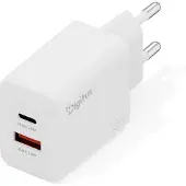 Digitus USB-Ladegerät GaN 30W, 1x USB-C, 1x USB-A weiß