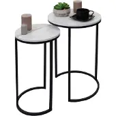 MCW Lot de 2 tables d'appoint -K46