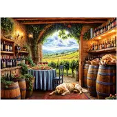 Educa Casse-tête Chiens et vin 1000 pièces