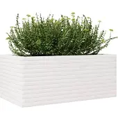 vidaXL Jardinière blanc 110x60x45,5 cm bois de pin massif