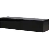 Venture Home Fristad meuble tV 2 tiroirs muraux noir.