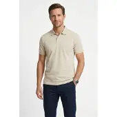 BOSS Pio 2 10279643 Green Short Sleeve Polo Beige L Homme