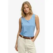 Superdry Femme Débardeur Scoop Neck Coupe Décontractée Blue Taille: 40