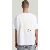 G-Star T-shirt Back Applique Relaxed - Blanc - Hommes