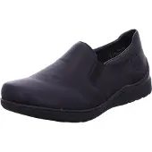 Rieker Chaussures pour femmes : chaussures basses, mocassins, ballerines, couleur noire, style décontracté