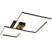 TRIO LED, plafonnier, métal, noir mat, SMD, L 62 cm