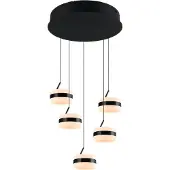 TRIO Suspension design Dios noir 5 lumières