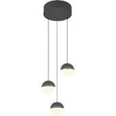 Reality Lampe pendante à 3 lampes Senta Anthracite ronde
