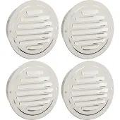 vidaXL Grilles d'aération, 4 pièces, argent, 125 mm, acier inoxydable