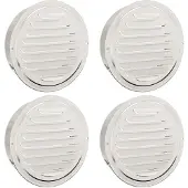 vidaXL Grilles d'aération, lot de 4, argent, 200 mm, acier inoxydable
