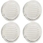 vidaXL Grilles d'aération, 4 pièces, argent, 150 mm, acier inoxydable