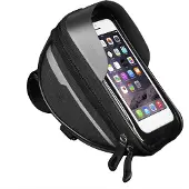 Gistuch Sacoche de guidon étanche pour vélo, transparente et compatible avec les écrans tactiles, d'une capacité de 1 litre, avec bandes réfléchissantes, pour smartphones jusqu'à 6 pouces