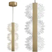 Toolight Lampe Suspendue Rea G150-3Cp Led Or Brossé, Transparent