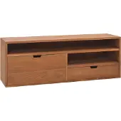 vidaXL Meuble TV 110x30x40 cm teck massif - TV lowboard 326119