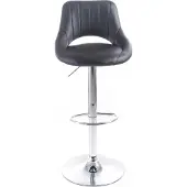 G21 Chaise de bar Aletra en simili-cuir, noir matelassé