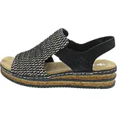 Rieker Sandales pour femmes 62971-00 schwarz kombi 39
