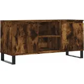 vidaXL Armoire TV chêne fumé 104x35x50 cm Bois composite