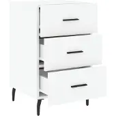 vidaXL Table de chevet blanc 40x40x66 cm bois d'ingénierie