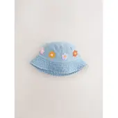 Next Chapeau bleu denim / jaune / orange / rose clair