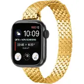 Cover-Discount Apple Watch 44/45/49mm - Bracelet en acier inoxydable avec boucle magnétique (Acier inoxydable), Sangles de montre, Rose