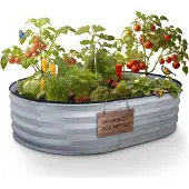STREND PRO Carré potager surélevé Garden, galvanisé, 90x120x30 cm