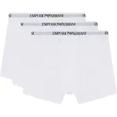 Emporio Armani pour homme. EM005064_AF24322 Set 3 Boxers Bot blanc (M), Homewear, Coton