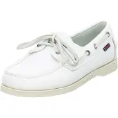Sebago pour femme. 7000530 Mocassins en cuir Portland blanc (41), Plat, Lacets, Casuel