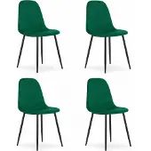 Leobert Chaise COMO - velours vert foncé x 4