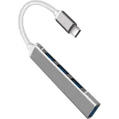 Northix Hub USB-C 4 ports - Argenté