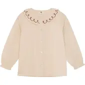 En fant Chemisier beige / rouge carmin